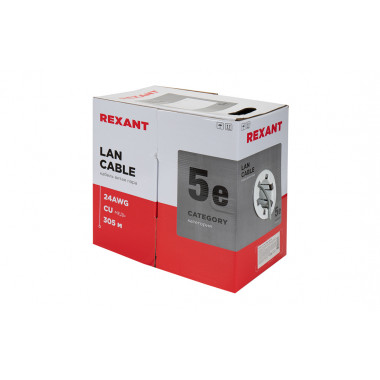 01-0143 Кабель витая пара REXANT FTP 4PR 24AWG, CAT5e (бухта 305 м)