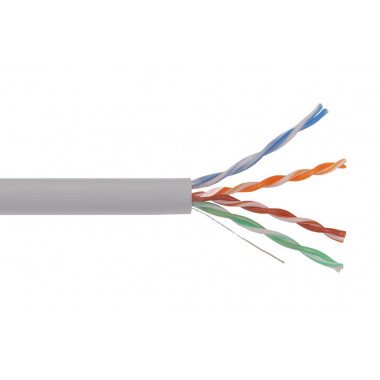 LC1-C5E04-111 ITK Кабель связи витая пара U/UTP, кат.5E 4х2х24AWG solid, PVC, 305м, серый