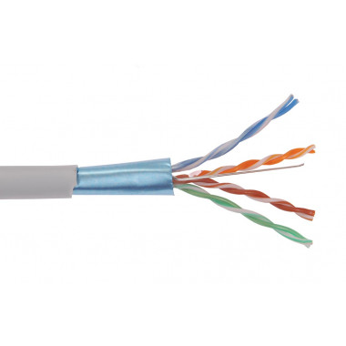 LC1-C5E04-311 ITK Кабель связи витая пара F/UTP, кат.5E 4x2х24AWG solid, PVC, 305м, серый