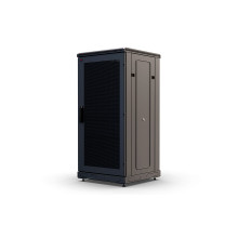 Шкаф телекоммуникационный напольный 19", 24U(600x600), ШТ-НП-М-24U-600-600-П-Ч, передняя дверь перфорация, черный ССД