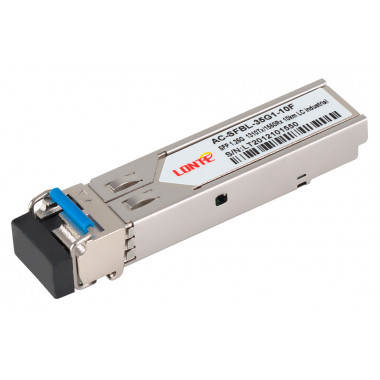 SFP WDM 1.25G Tx1310/Rx1550 10km LC DDM, industrial