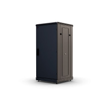 Шкаф телекоммуникационный напольный 19", 24U(800x1000), ШТ-НП-М-24U-800-1000-М-Ч, передняя дверь металл, черный ССД