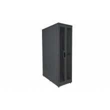 Шкаф телекоммуникационный напольный серверный 19",42U(800x1200) , ШТ-НП-С-42U-800-1200-П2П,чёр, передняя дверь перфорированная,задняя перф.двойная.