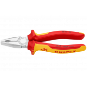 KN-0306180 Плоскогубцы комбинированные VDE, 180 мм, хром, 2-комп диэлектрические ручки 