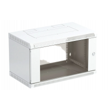 Шкаф телекоммуникационный настенный разборный 19”,6U(600x450), ШТ-НСр-6U-600-450-С дверь стекло ССД