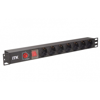 PH13-7D3 ITK PDU 7 роз. нем. ст, с выкл. и защ. от перенапр., вх.С14