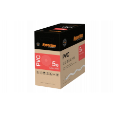 41903 Hyperline UUTP4-C5E-S24-IN-PVC-GY-305 (305 м) Кабель витая пара, неэкранированная U/UTP, категория 5e, 4 пары (24 AWG), одножильный (solid), PVC