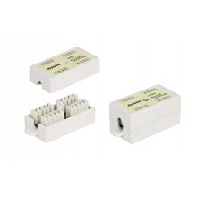 23533 Hyperline CA-IDC-C5e-WH Проходной адаптер (coupler), Dual IDC, категория 5e, 4 пары