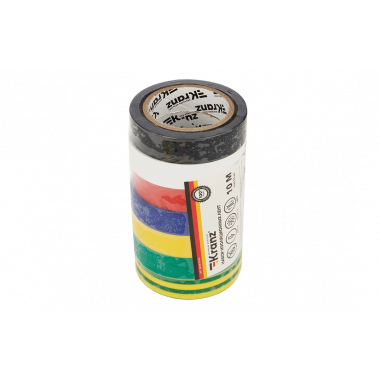 KR-09-2010-E Набор изоляционных лент KRANZ 0.13х15 мм, 10 м, 7 цветов