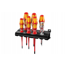 WE-006480 160 iS/7 Rack VDE Набор диэлектрических отвёрток с узким концом + пробник + подставка, 7 пр., PH 1/2, PZ/S # 2, SL 3.5/4.0/5.5 WE-006480 160 iS/7 Rack VDE Набор диэлектрических отвёрток с узким концом + пробник + подставка, 7 пр., PH 1/2, PZ/S # 2, SL 3.5/4.0/5.5