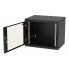Шкаф телекоммуникационный настенный разборный черный 19”,9U(600x350), ШТ-НСр-9U-600-350-С-Ч дверь стекло ССД