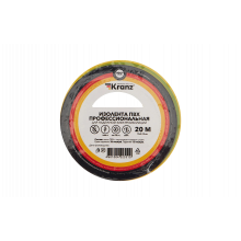 KR-09-2807 Изолента ПВХ KRANZ профессиональная, 0.18х19 мм, 20 м, желто-зеленая упаковка 10 роликов KR-09-2807 Изолента ПВХ KRANZ профессиональная, 0.18х19 мм, 20 м, желто-зеленая упаковка 10 роликов
