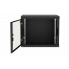 Шкаф телекоммуникационный настенный разборный черный 19”,9U(600x350), ШТ-НСр-9U-600-350-С-Ч дверь стекло ССД
