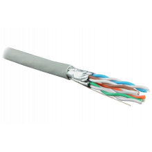 47958 Hyperline UFTP4-C6-S23-IN-LSZH-GY-500 (500 м) Кабель витая пара, экранир. U/FTP, кат. 6, 4 пары (23 AWG), одножил. (solid), кажд.пара в фольге,