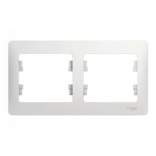 Рамка 2 поста Schneider Electric GLOSSA, горизонтальная, белый