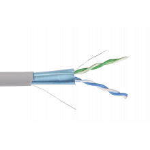 LC1-C5E02-311 ITK Кабель связи витая пара F/UTP, кат.5E 2х2х24AWG solid, PVC, 500м, серый