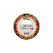 KR-09-2802 Изолента ПВХ KRANZ профессиональная, 0.18х19 мм, 20 м, желтая упаковка 10 роликов KR-09-2802 Изолента ПВХ KRANZ профессиональная, 0.18х19 мм, 20 м, желтая упаковка 10 роликов