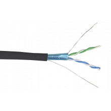 LC3-C5E02-339 ITK Кабель связи витая пара F/UTP, кат.5E 2х2х24AWG solid, LDPE, 500м, черный