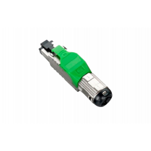 403352 Hyperline PLUE-8P8C-S-C6A-SH-GN Разъем полевой оконцовки RJ-45 (8P8C) под витую пару, для одножильного кабеля, toolless, категория 6A, экраниро