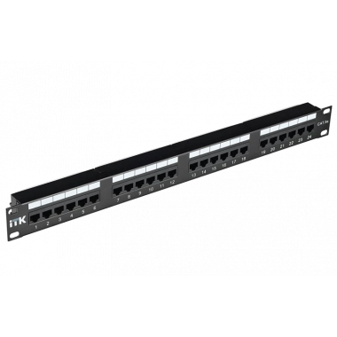 PP24-1UC5ES-D05 ITK 1U патч-панель кат.5Е STP, 24 порта (Dual), с кабельным органайзером