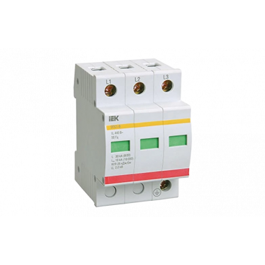 MOP20-3-B Огр-ль имп. перенапр. ОПС1-B 3Р In=30kA Un=400B Im=60kA ИЭК