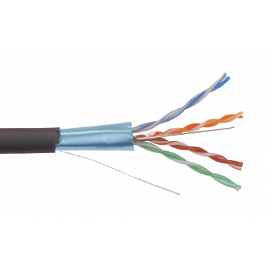 LC3-C5E04-339 ITK Каб. вп F/UTP, кат.5E 4х2х24AWG solid, LDPE, 305м, чер.
