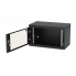 Шкаф телекоммуникационный настенный разборный черный 19”,6U(600x350), ШТ-НСр-6U-600-350-С-Ч дверь стекло ССД