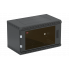 Шкаф телекоммуникационный настенный разборный черный 19”,6U(600x350), ШТ-НСр-6U-600-350-С-Ч дверь стекло ССД