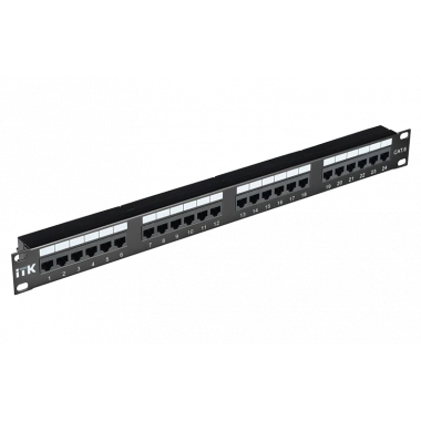 PP24-1UC6U-D05 ITK 1U патч-панель кат.6 UTP, 24 порта (Dual)