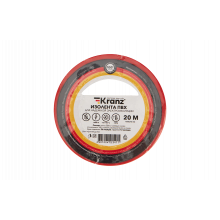 KR-09-2604 Изолента ПВХ KRANZ 0.13х15 мм, 20 м, красная упаковка 10 роликов KR-09-2604 Изолента ПВХ KRANZ 0.13х15 мм, 20 м, красная упаковка 10 роликов