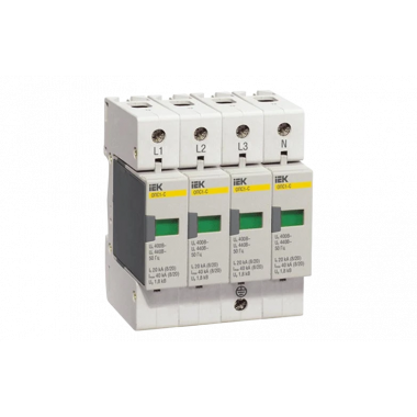 MOP20-4-C Огр-ль имп. перенапр. ОПС1-C 4P In=20kA Un=400B Im=40kA ИЭК