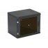 Шкаф телекоммуникационный настенный разборный черный 19”,9U(600x350), ШТ-НСр-9U-600-350-С-Ч дверь стекло ССД