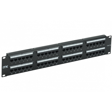 PP48-2UC5EU-D05L ITK 2U патч-панель кат.5Е UTP, 48 портов (Dual)