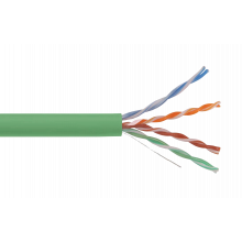 LC1-C5E04-122 ITK Кабель связи витая пара U/UTP, кат.5E 4x2х24AWG solid, LSZH нг(А)-HFLTx, 305м, зеленый