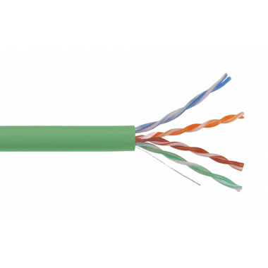 LC1-C5E04-122 ITK Кабель связи витая пара U/UTP, кат.5E 4x2х24AWG solid, LSZH нг(А)-HFLTx, 305м, зеленый