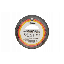 KR-09-2806 Изолента ПВХ профессиональная KRANZ 0.18 х 19 мм х 20 м, черная, упаковка 10 роликов KR-09-2806 Изолента ПВХ профессиональная KRANZ 0.18 х 19 мм х 20 м, черная, упаковка 10 роликов