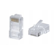 WRline WR-8P8C-C5E Коннектор RJ-45 под витую пару, категория 5e, неэкранированный, универсальный (100 шт в упак.) WRline WR-8P8C-C5E Коннектор RJ-45 под витую пару, категория 5e, неэкранированный, универсальный (100 шт в упак.)