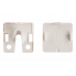 7100086526/80611498074 CLR-POE-60 Заглушка места выхода кабеля из стены 20х20 мм, цвет белый (60 шт. в упаковке)